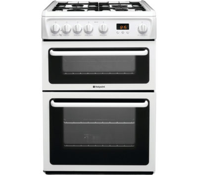 HOTPOINT Ultima HAG60P Gas Cooker - White HOTPOINT Ultima HAG60P Gas Cooker - White